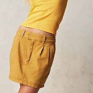 NWOT Free People, Dahlia Mini Skirt, Mustard in Size 4